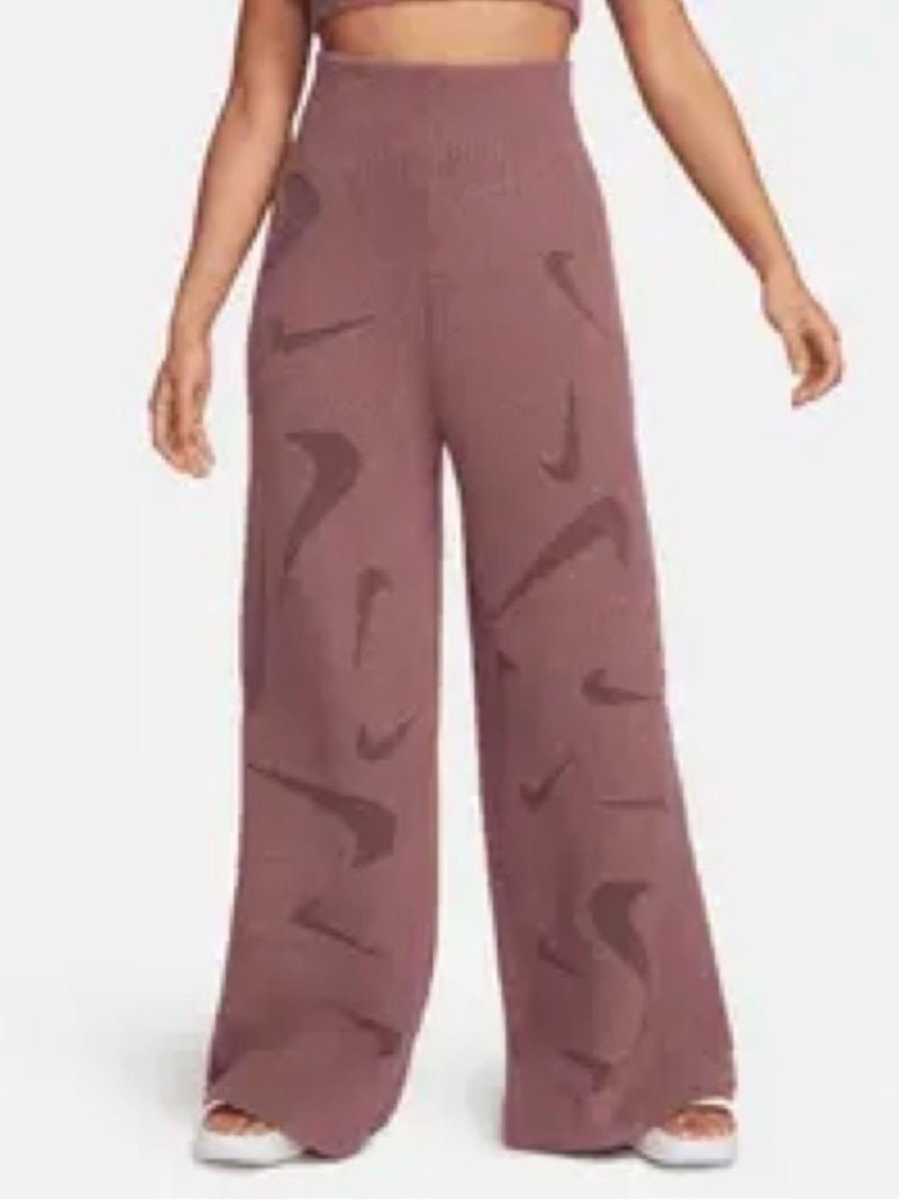 Nike Wide-Leg Phoenix Bouncle Cozy Pants Plumb